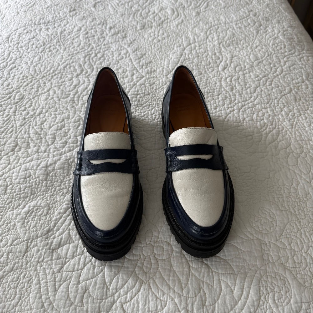 Sezane Albane Two-Tone Loafers